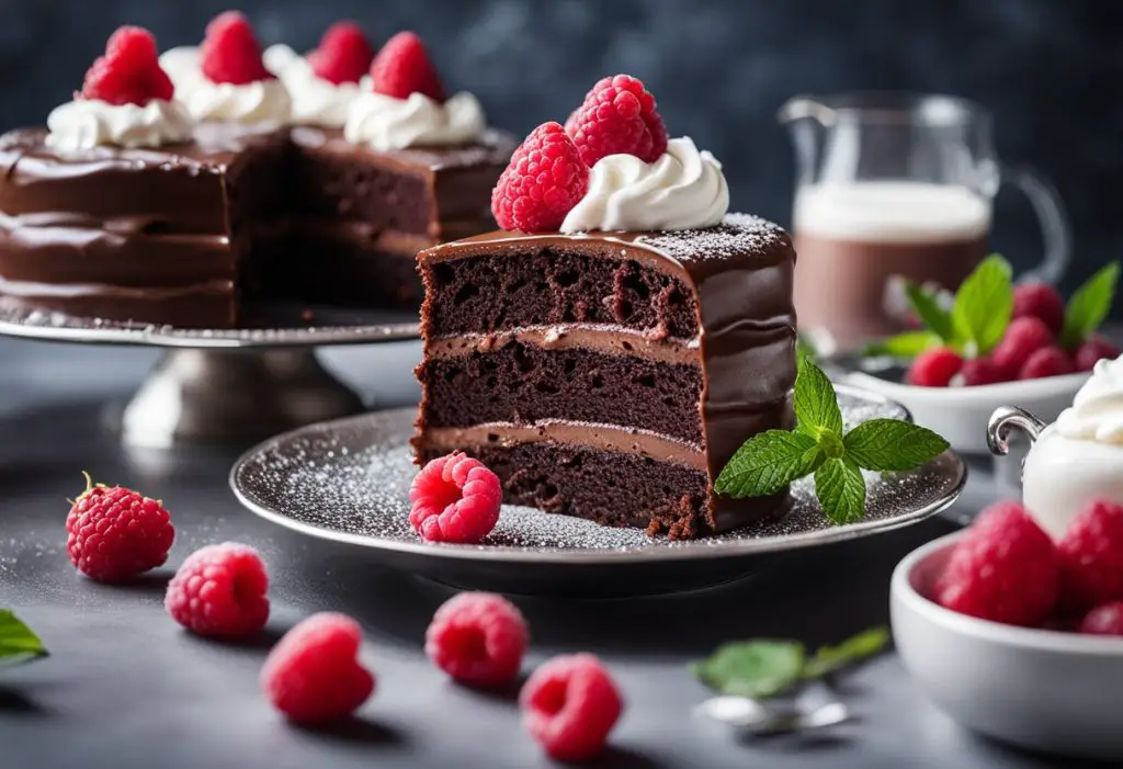 Ultimate Chocolate Raspberry Fudge Cake