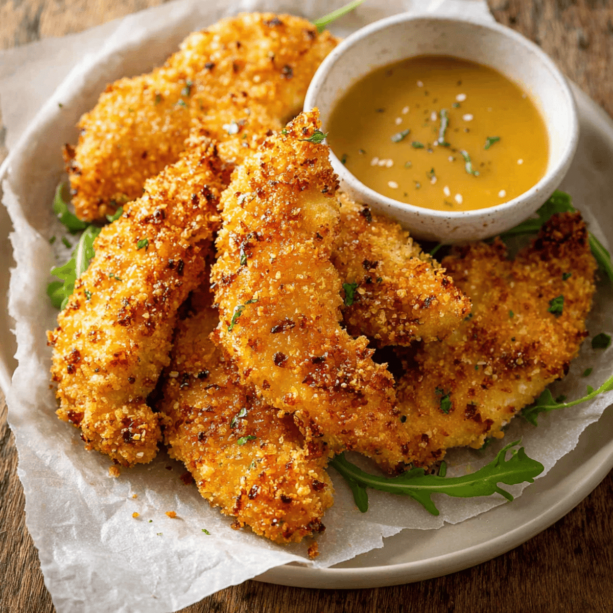 Close-up of healthy chicken tenderloins with herbs and lemon slices