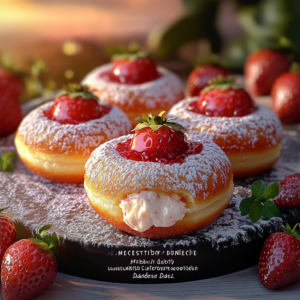 Strawberry Cheesecake Stuffed Donuts