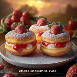 Strawberry Cheesecake Stuffed Donuts