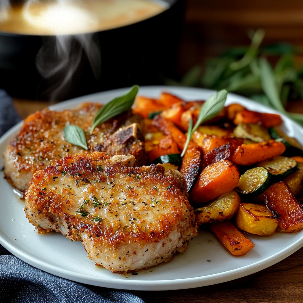 Herb Breaded Pork Chops