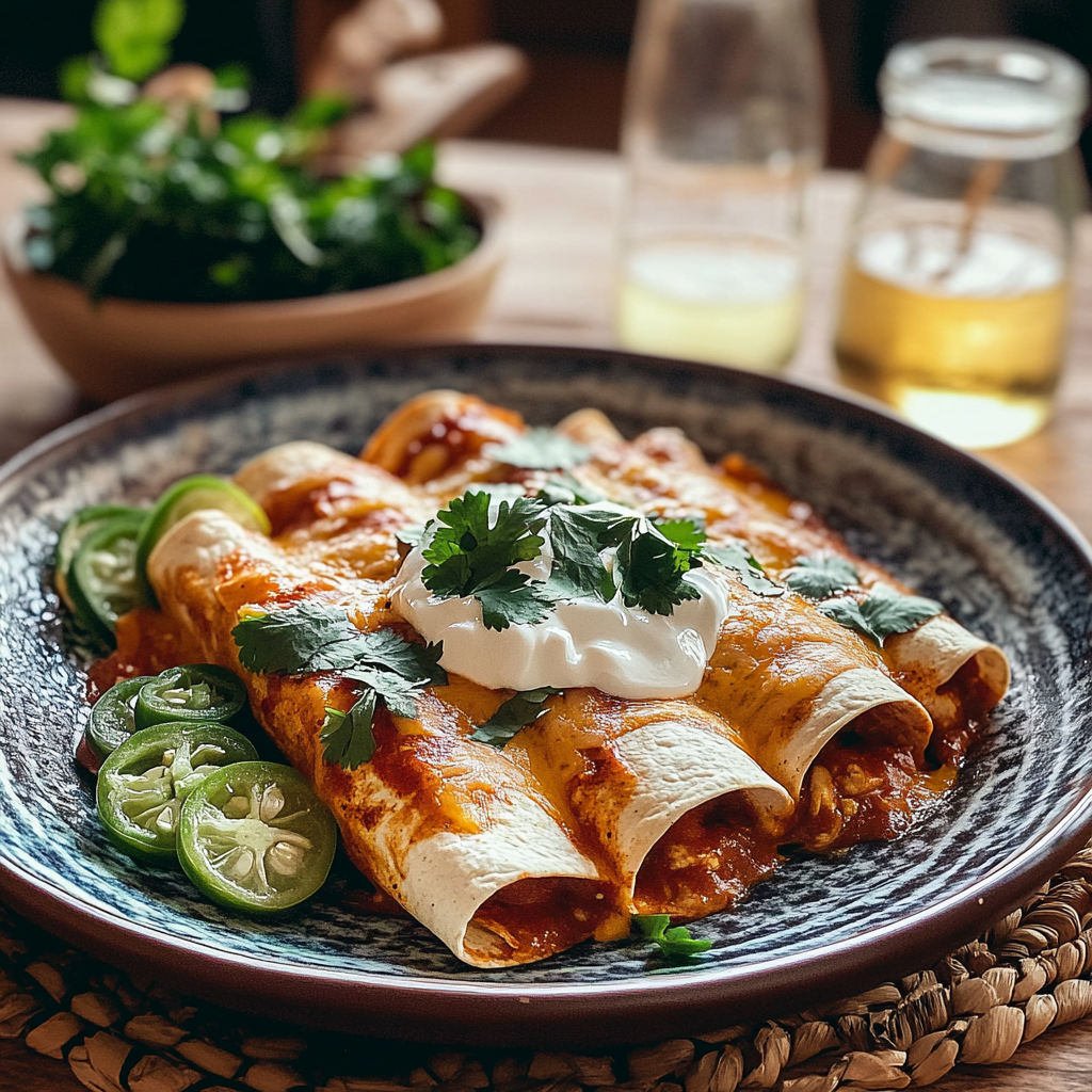 Easy 5-Ingredient Chicken Enchiladas