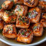 Honey Garlic Salmon Bites