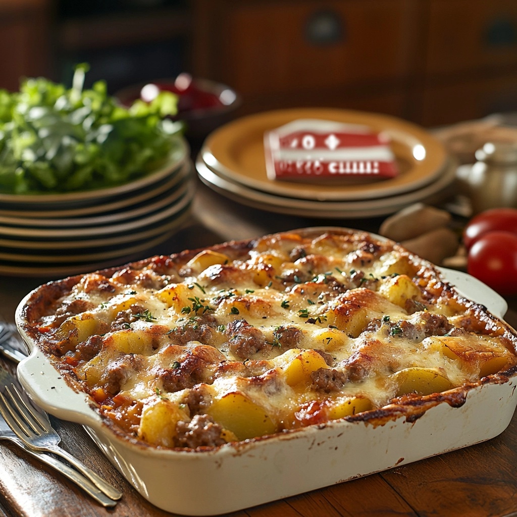 Easy Hamburger Potato Casserole