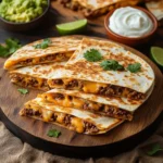 cheesy ground beef quesadillas