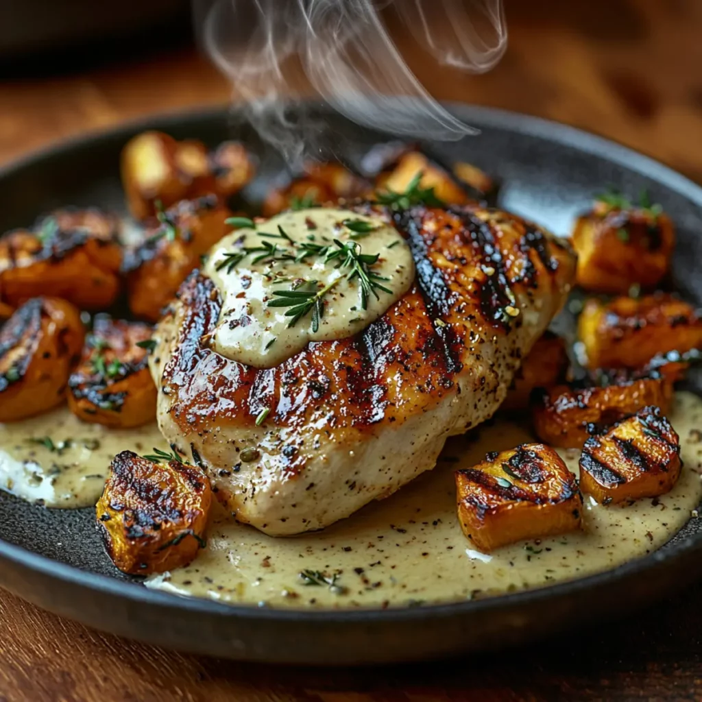 grilled chicken with garlic sauce