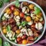 Mozzarella Salad with Veggies and Balsamic Glaze