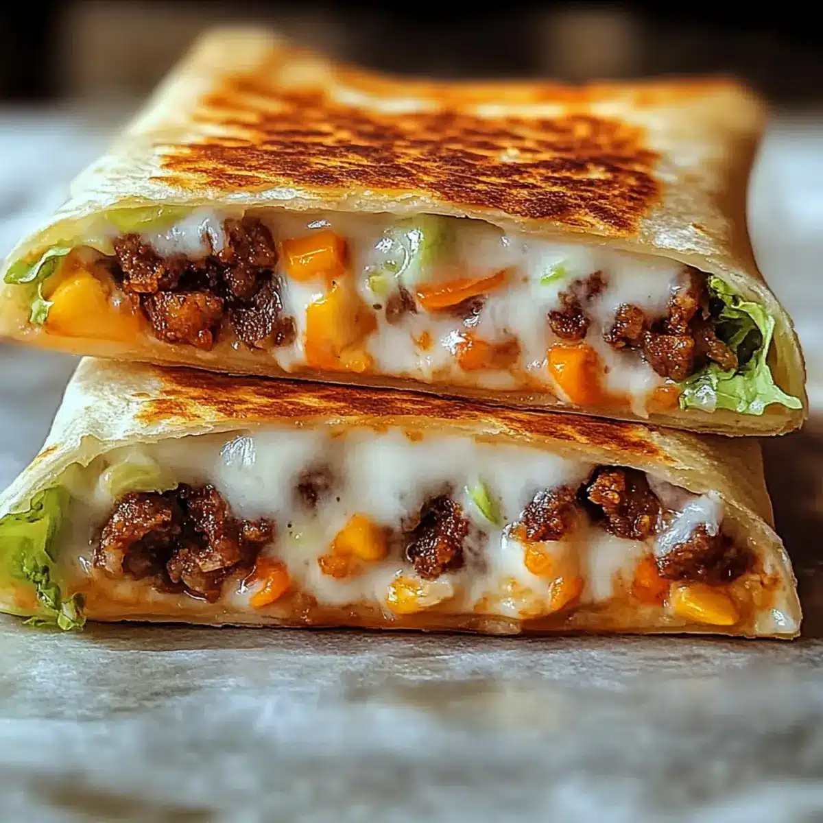 Delicious Keto Crunchwraps Recipe for Guilt-Free Indulgence - Close-up of delicious texture